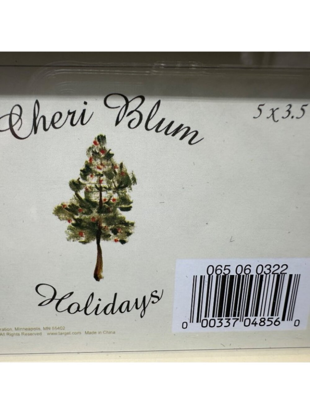 Vintage Holidays Hinged Picture Frame Cheri Blum Target Christmas Tree 5x3.5 - Picture 5 of 8